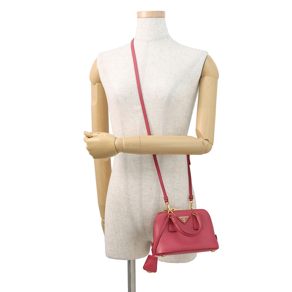 PRADA Saffiano Leather 2-Way Mini Handbag Pink1BH851 Leather