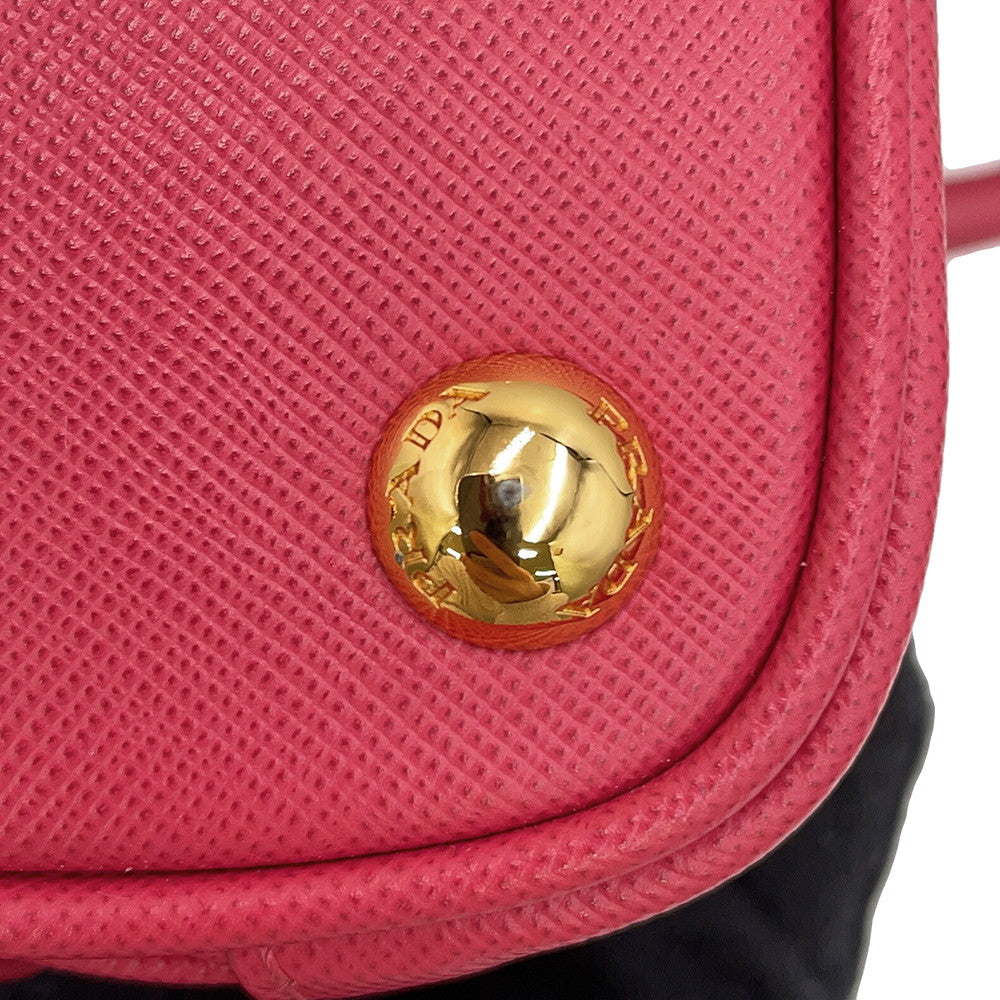 PRADA Saffiano Leather 2-Way Mini Handbag Pink1BH851 Leather