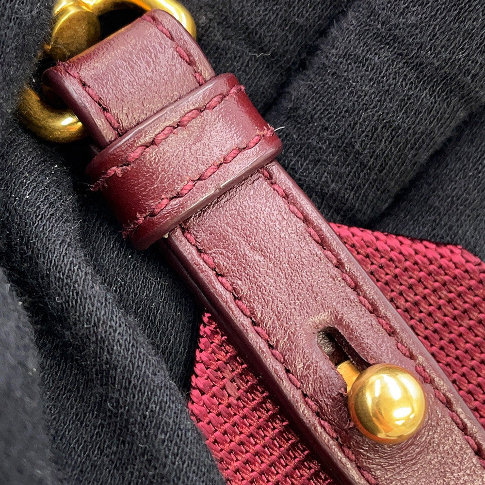 PRADA TESSUTO SOFT Handbag Bordeaux1BA172 Nylon Leather