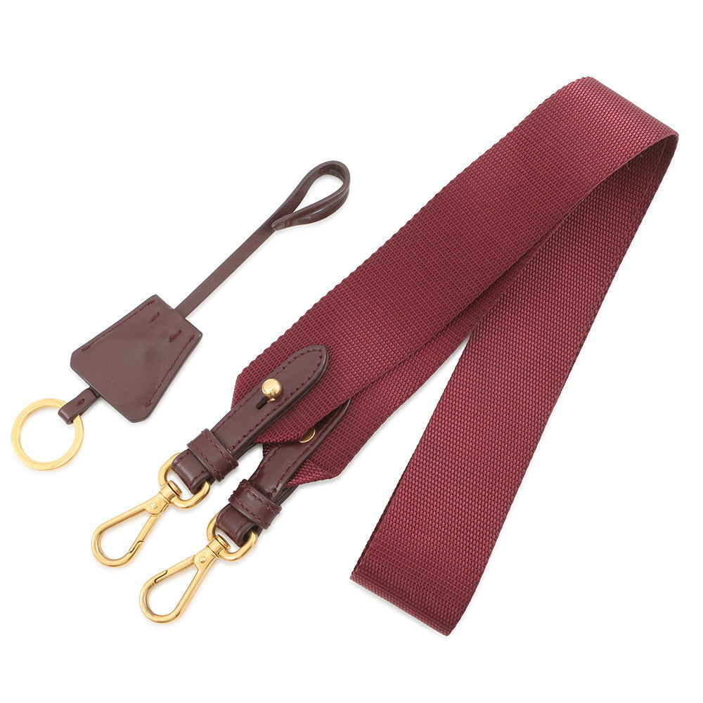 PRADA TESSUTO SOFT Handbag Bordeaux1BA172 Nylon Leather