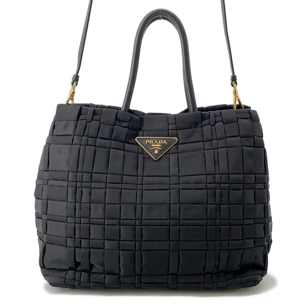 PRADA Tessuto 2-Way Handbag BlackBN1653 Nylon