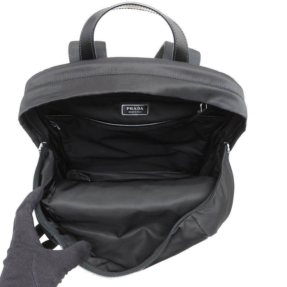 PRADA Re-Nylon x Saffiano Leather Backpack Black2VZ104 Nylon Leather