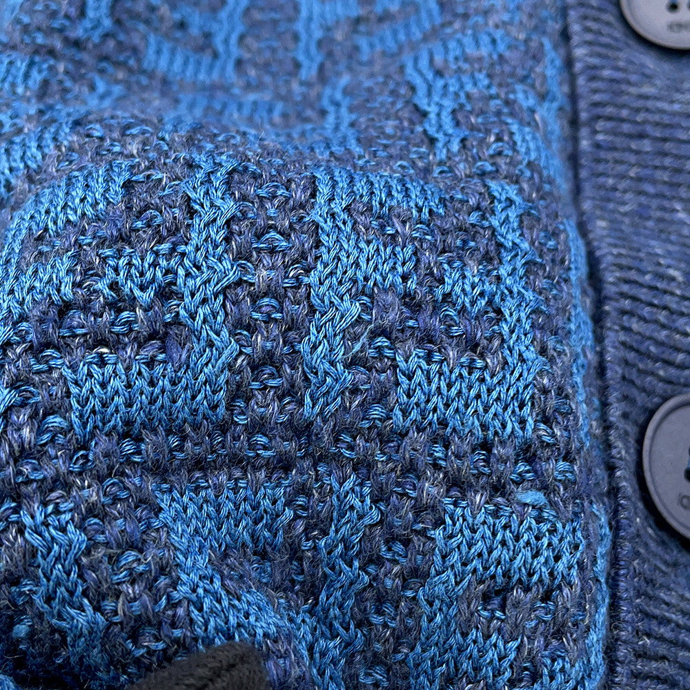 FENDI cardigan Size Chronomat 44 BlueFZC433 Linen80% Cotton14% Silk4% Polyurethane2%