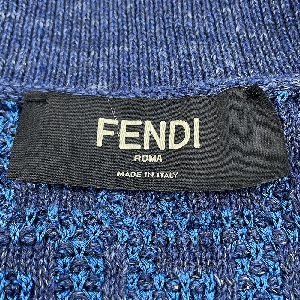 FENDI cardigan Size Chronomat 44 BlueFZC433 Linen80% Cotton14% Silk4% Polyurethane2%