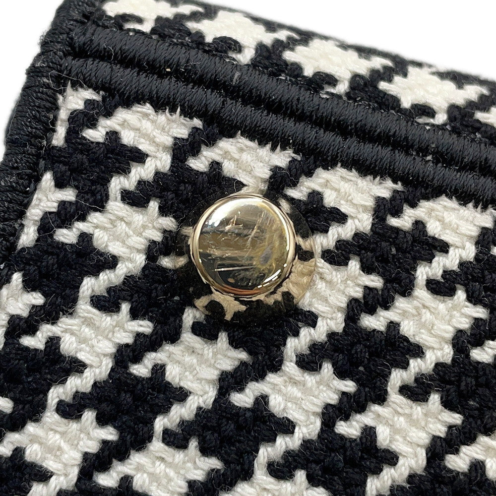 Dior LADY D-LITE Houndstooth Black/WhiteM0565OZAE Canvas Size Medium