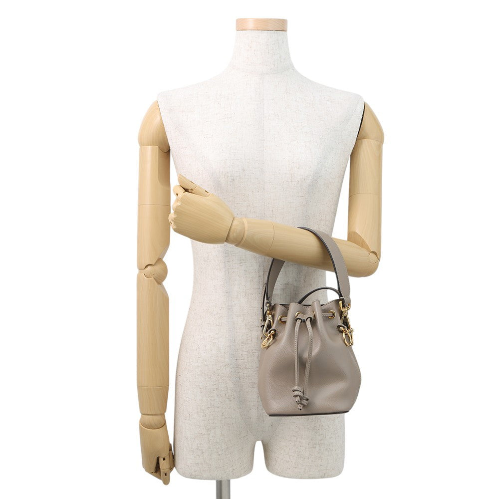 FENDI Montresor 2WAY Bag Beige8BS010 Leather Size Mini