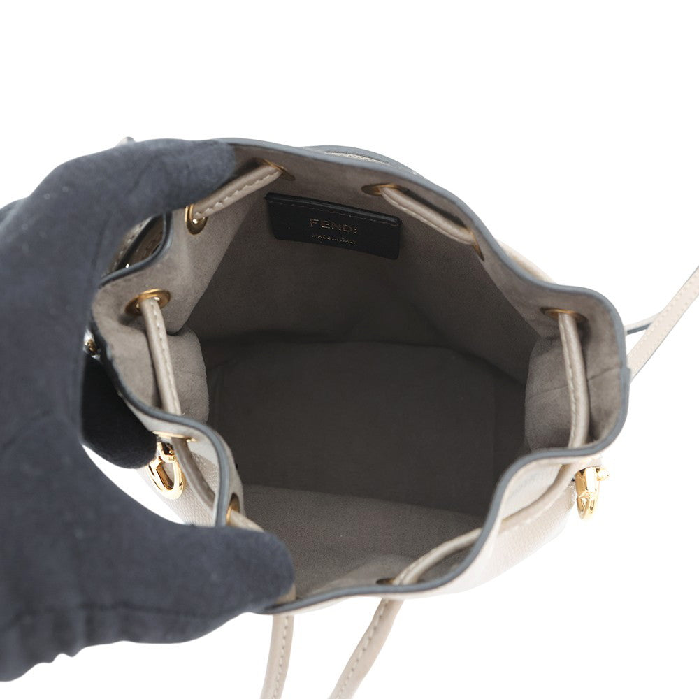 FENDI Montresor 2WAY Bag Beige8BS010 Leather Size Mini