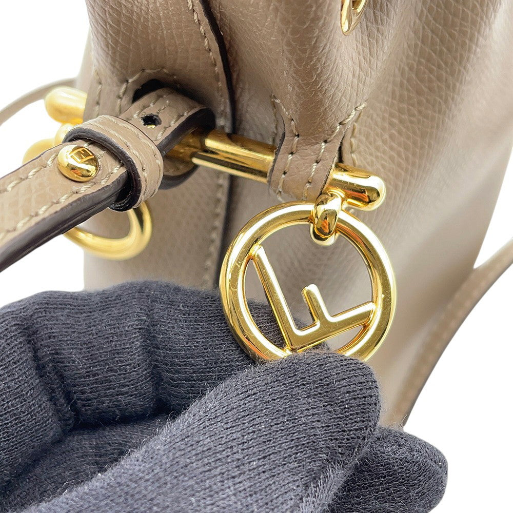 FENDI Montresor 2WAY Bag Beige8BS010 Leather Size Mini