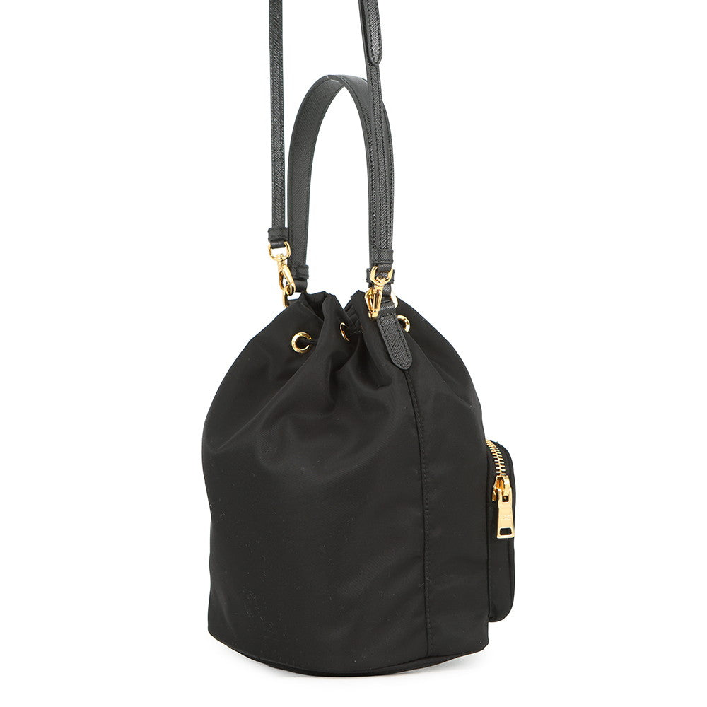 PRADA Duet Bucket Re-Nylon Black1BH038 Nylon