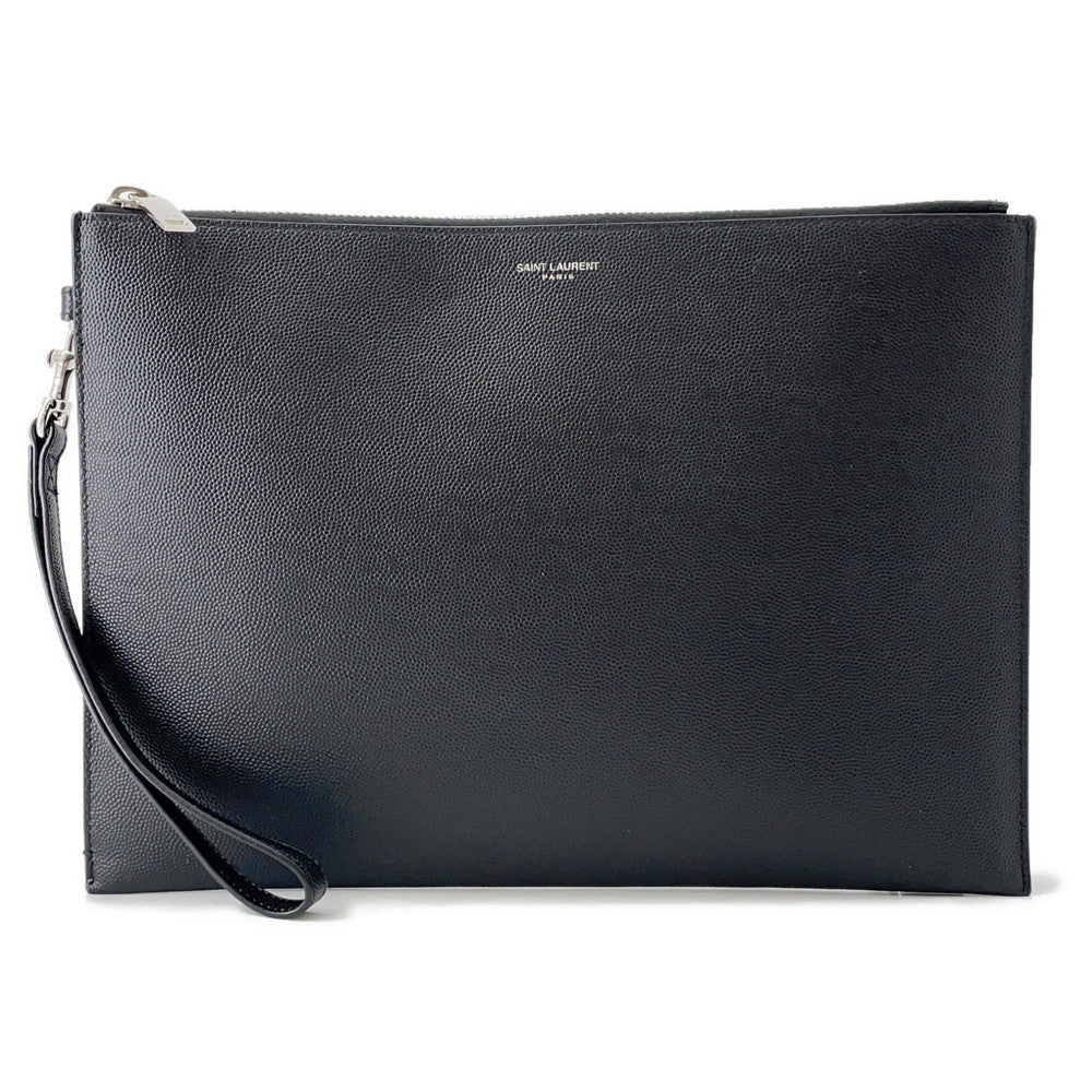 SAINT LAURENT PARIS Saint Laurent Paris Zip Tablet Holder Black683865 Leather