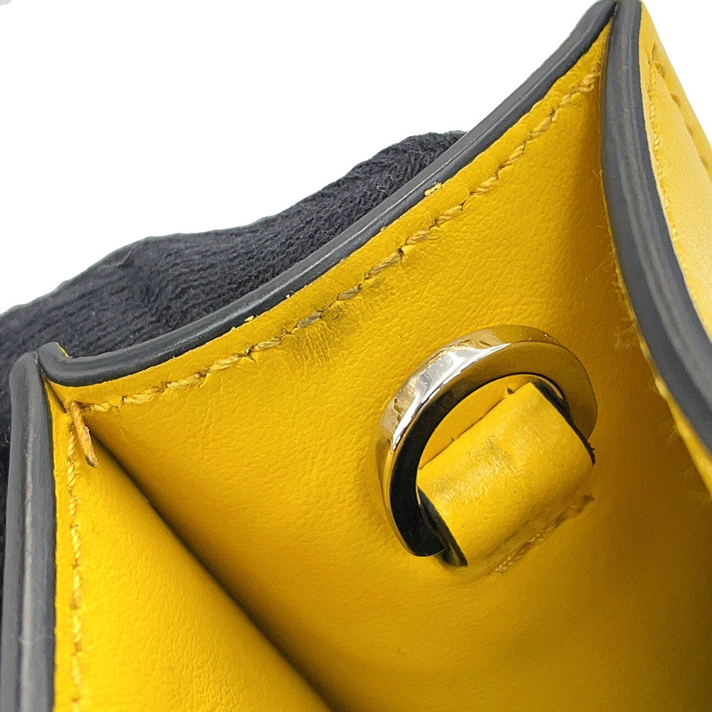 PRADA Triangle Logo 2WAY Handbag Yellow1BA333 Leather