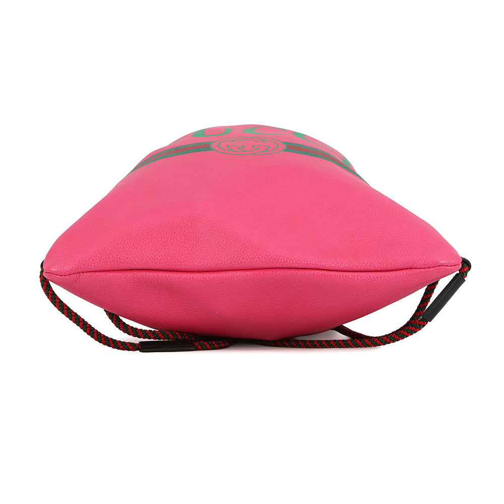 GUCCI Drawstring Backpack Pink523586 Leather