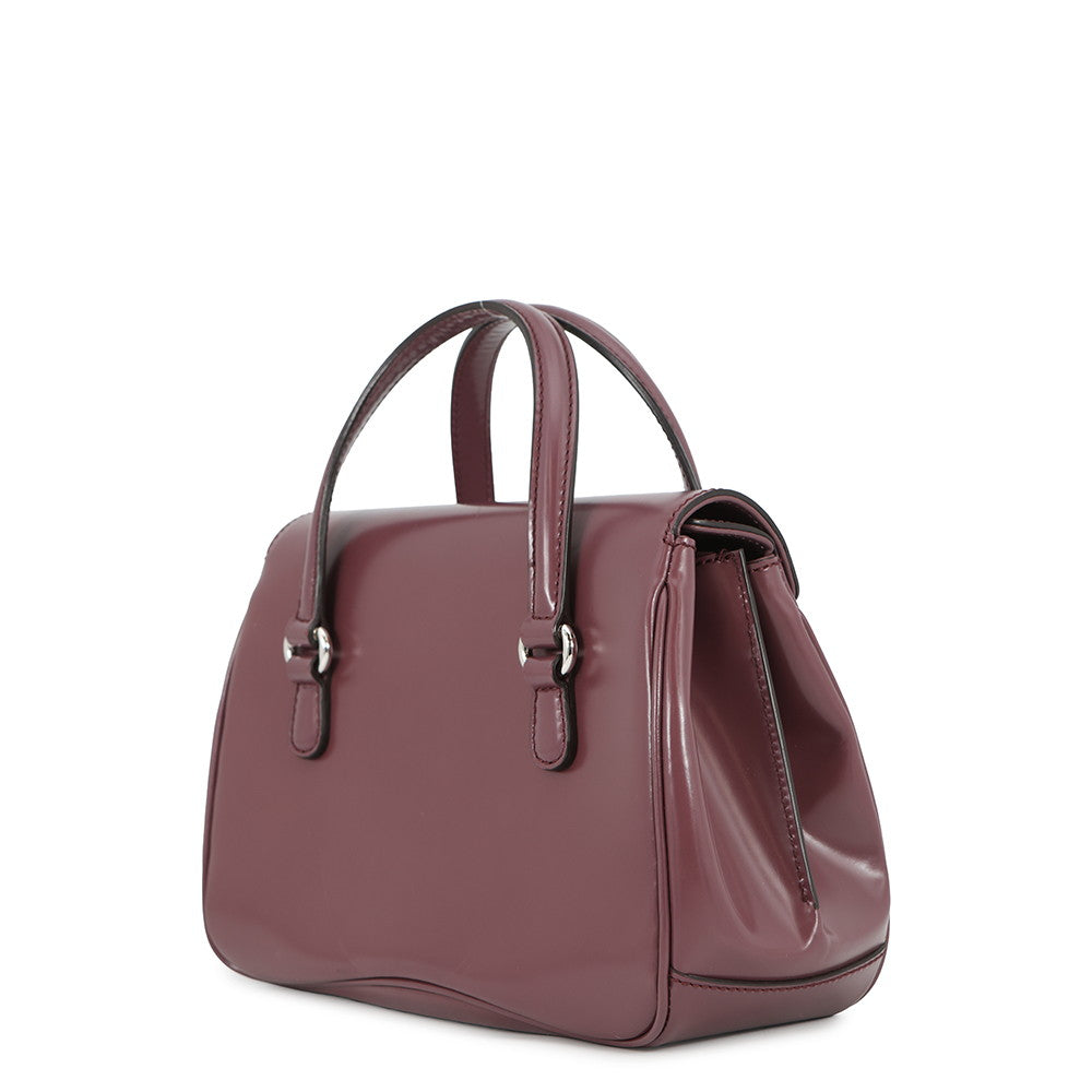 GUCCI Lady Lock Handbag Purple331828 Leather