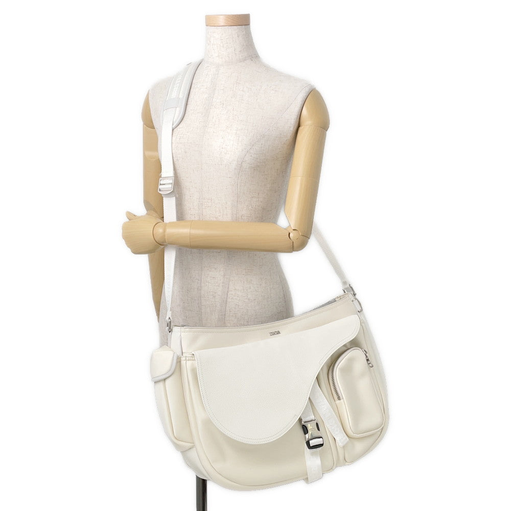 Dior Saddle Messenger Bag Sacai Collaboration Ivory1ADHO029USG Nylon Leather