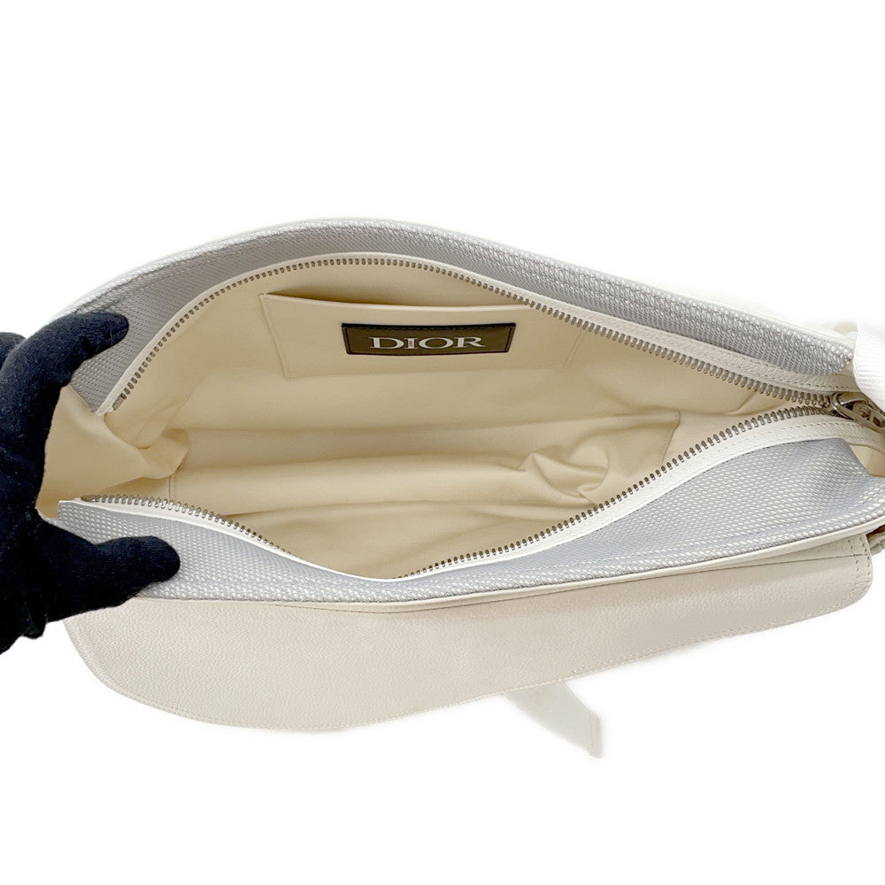 Dior Saddle Messenger Bag Sacai Collaboration Ivory1ADHO029USG Nylon Leather