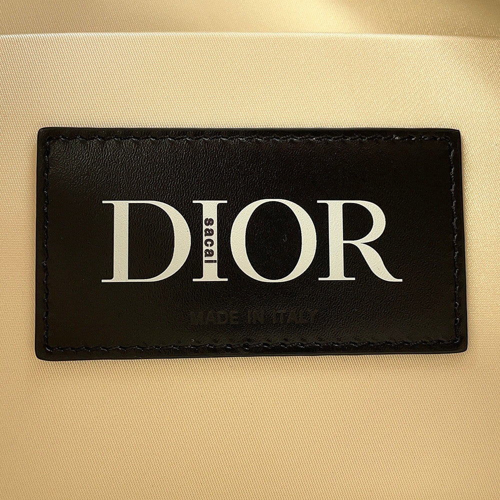 Dior Saddle Messenger Bag Sacai Collaboration Ivory1ADHO029USG Nylon Leather
