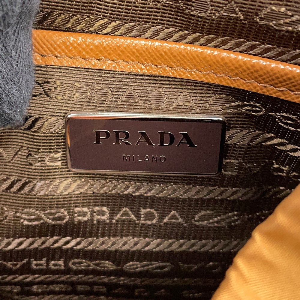 PRADA Medium Re-Nylon Backpack with Pouch Brandy1BZ811 Nylon Leather