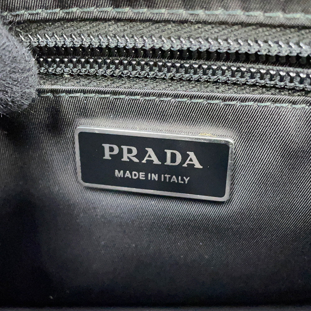 PRADA Small Padded Re-Nylon Shoulder Bag Black1BD313 Nylon Leather