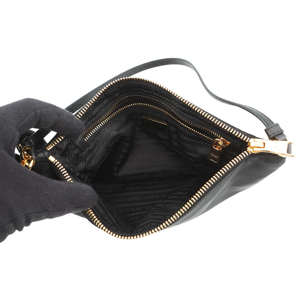 PRADA Pouch Black1NH545 Nylon Leather