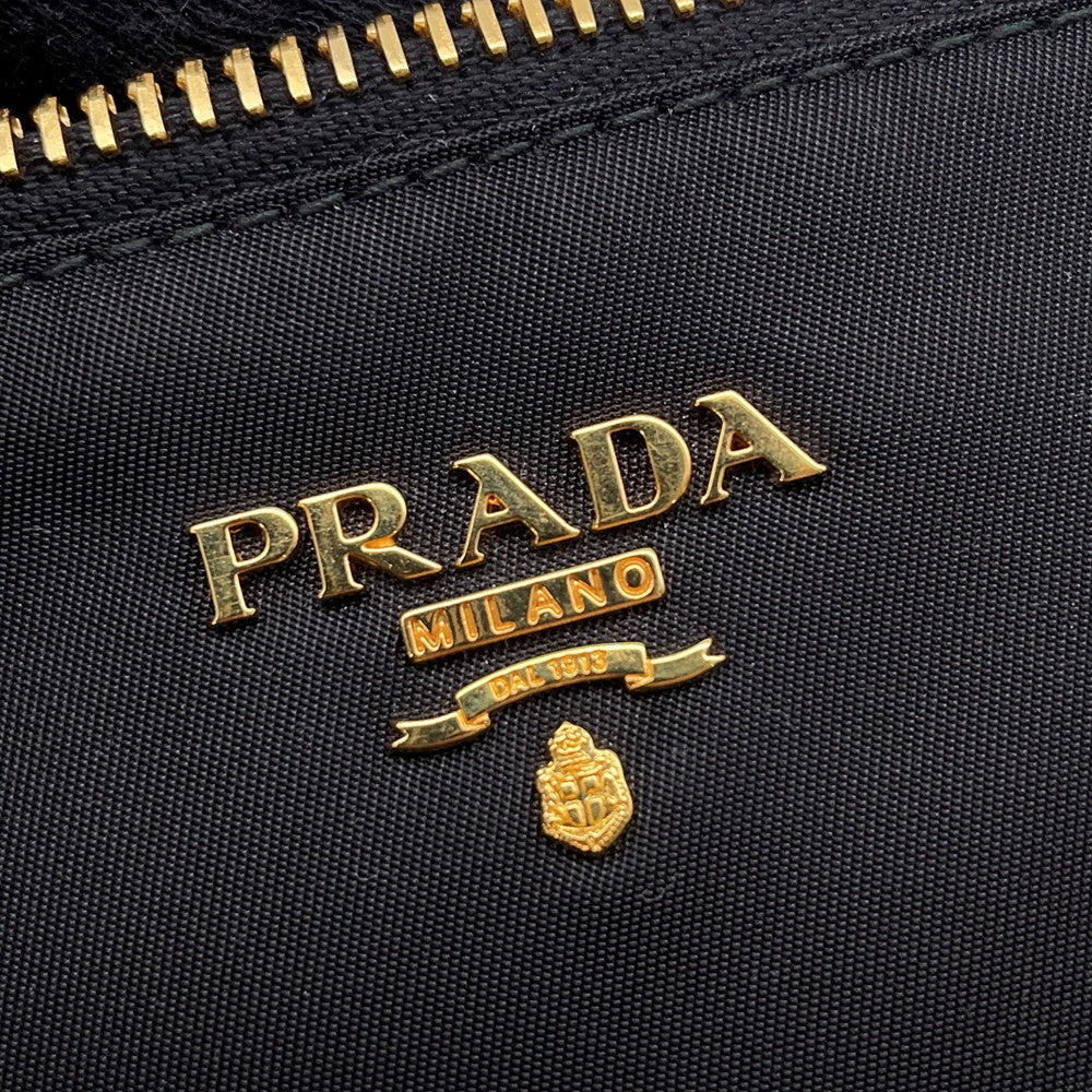 PRADA Pouch Black1NH545 Nylon Leather