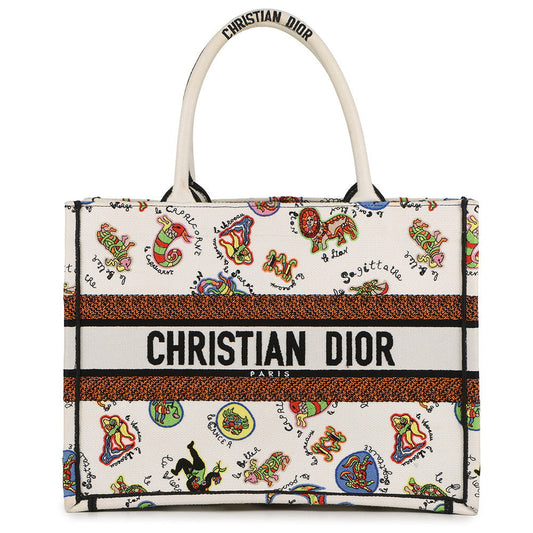 Dior Niki de Saint Phalle Book Tote White/Multicolor Canvas Size Medium