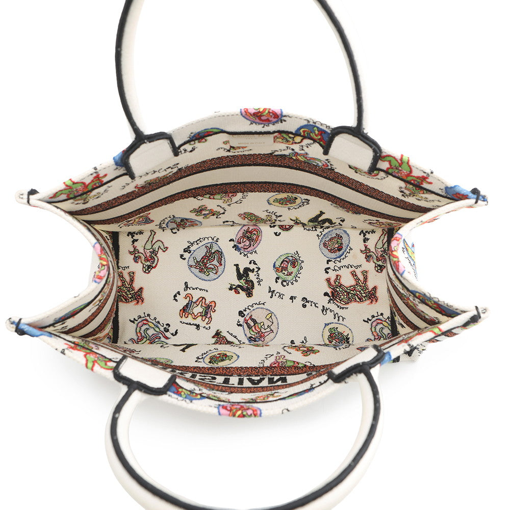 Dior Niki de Saint Phalle Book Tote White/Multicolor Canvas Size Medium