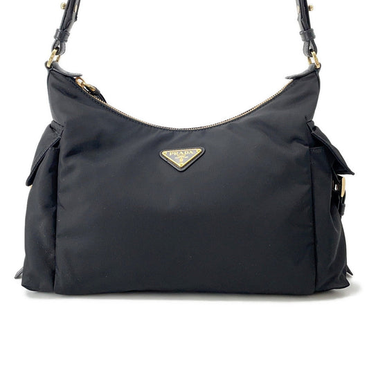 PRADA Re-Nylon Explorer Black1BC264 Nylon Leather Size Large