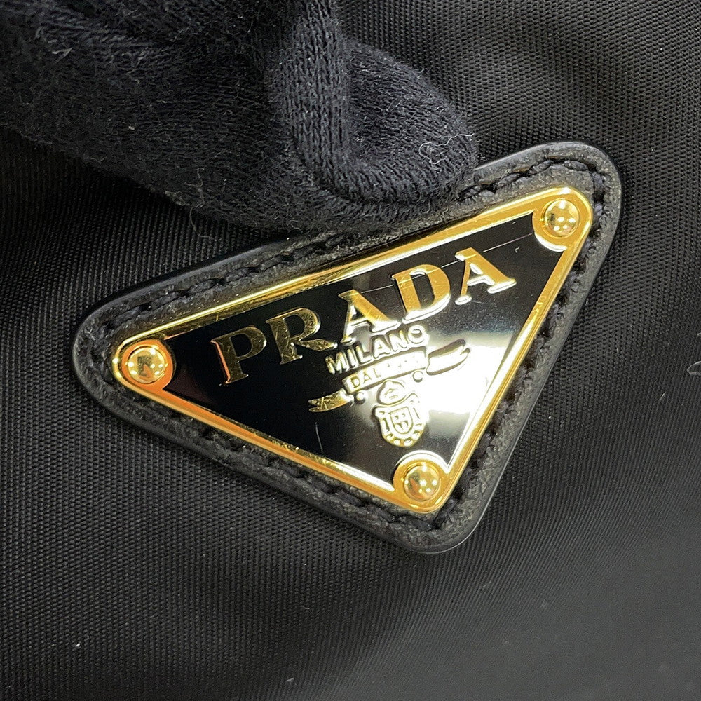 PRADA Re-Nylon Explorer Black1BC264 Nylon Leather Size Large