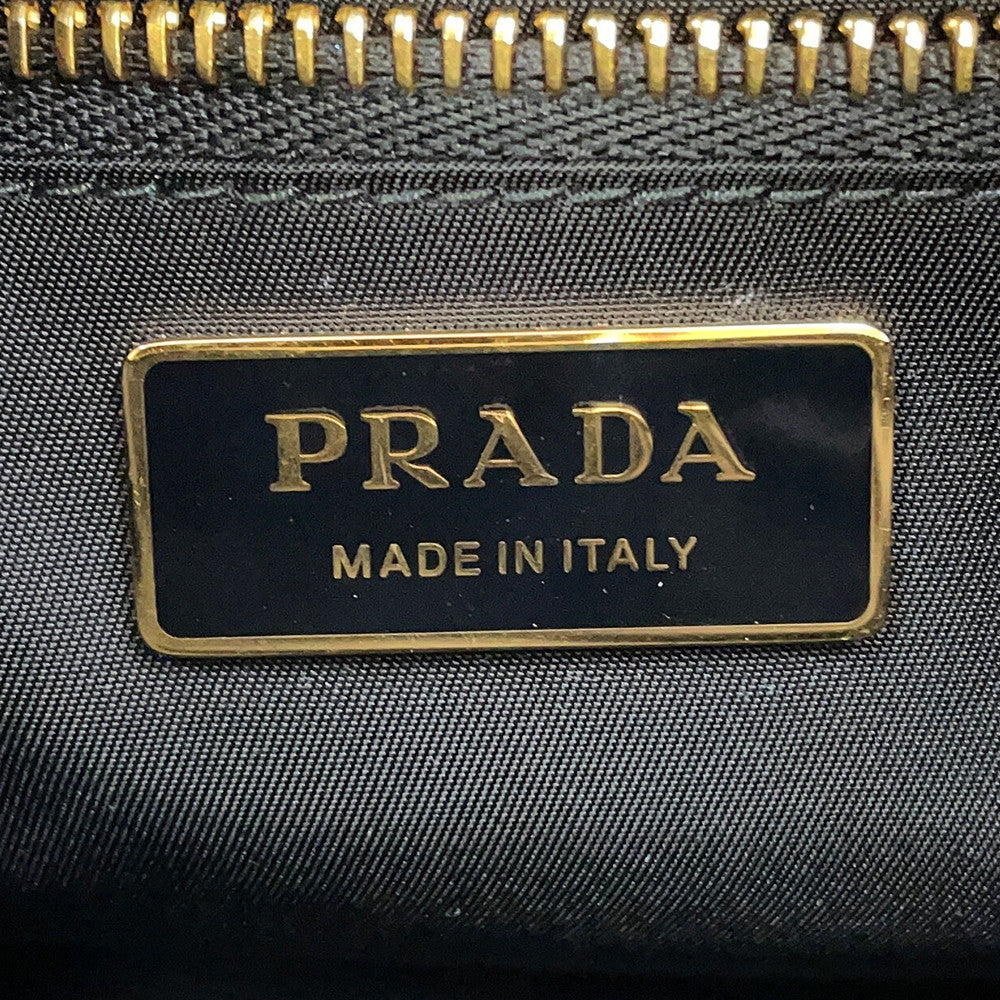 PRADA Re-Nylon Explorer Black1BC264 Nylon Leather Size Large