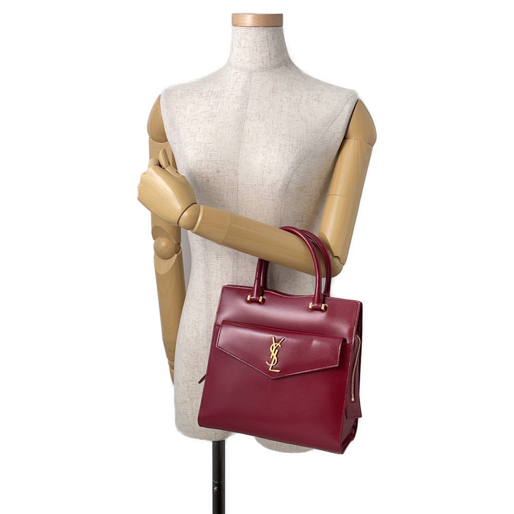 SAINT LAURENT PARIS Uptown Red561203 Leather Size Small