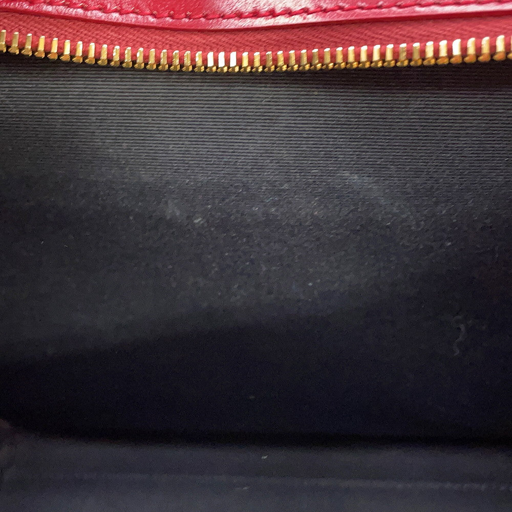 SAINT LAURENT PARIS Uptown Red561203 Leather Size Small