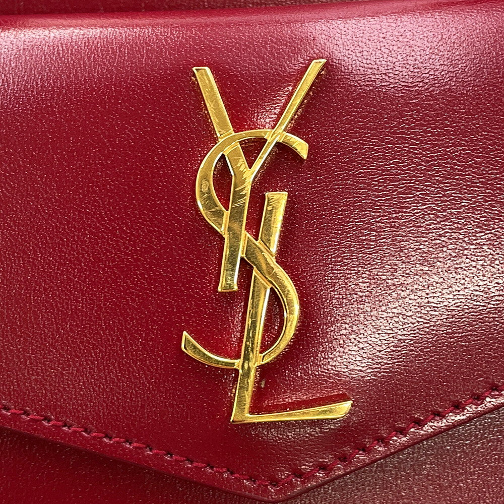 SAINT LAURENT PARIS Uptown Red561203 Leather Size Small