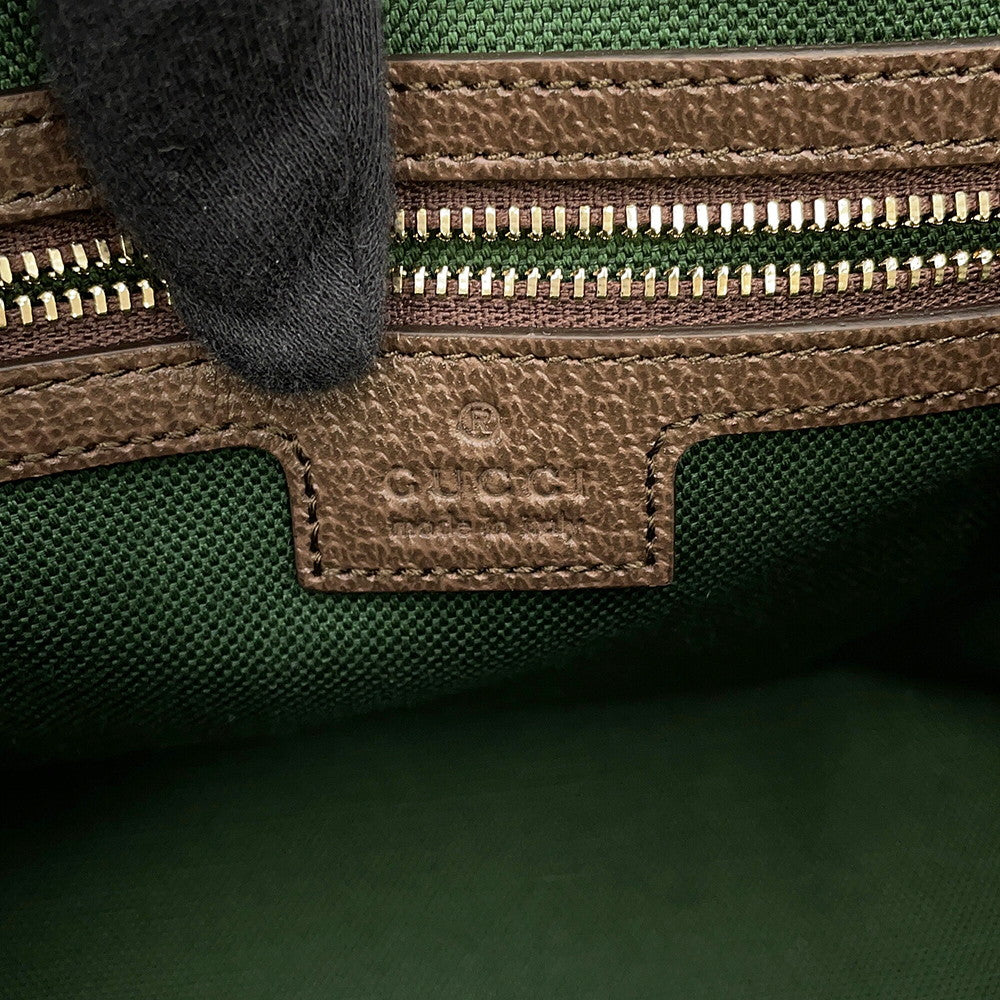 GUCCI Ophidia GG Supreme Tote Bag Beige/Brown/Green836848 GG Supreme Leather Size Small