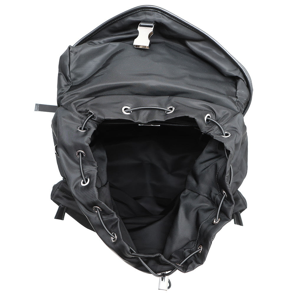 PRADA Re-Nylon xLeather Backpack Black2VZ108 Nylon Leather Size Black