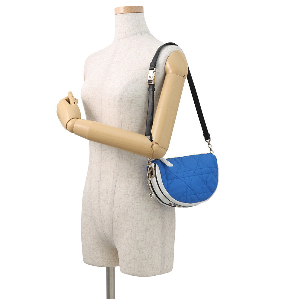 Dior Macrocannage Vibe Hobo Bag Blue/WhiteM7200ODDO Lambskin Size Small