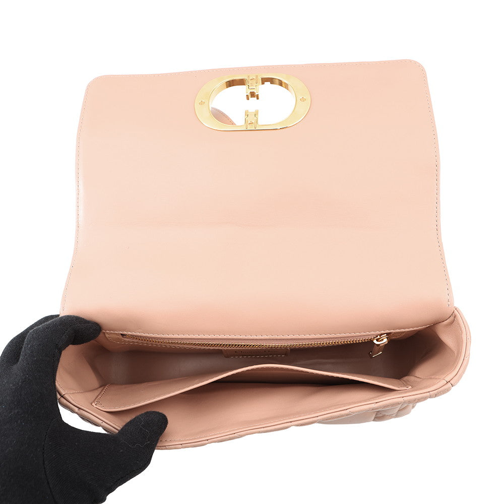Dior Macrocannage Caro Shoulder Bag Jasmin FlowerM9242UNGK Calf Leather Size Medium