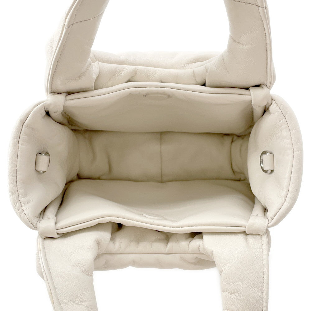PRADA Nappa Triangle Handbag White1BA359 Soft Nappa Leather