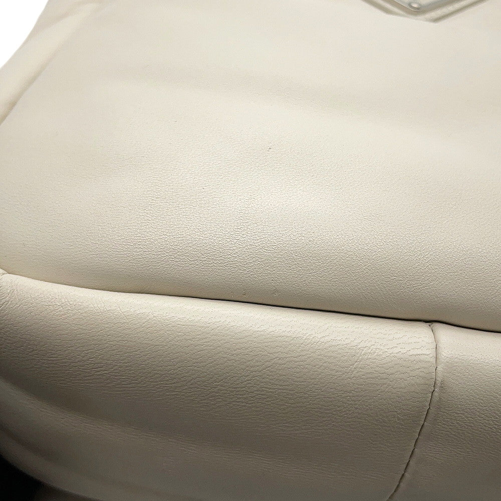 PRADA Nappa Triangle Handbag White1BA359 Soft Nappa Leather