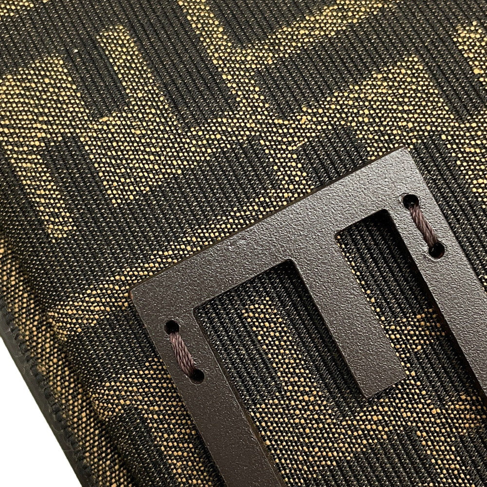 FENDI Zucca Simply One Shoulder Bag Brown8BS097 FFJacquard Leather Size Small
