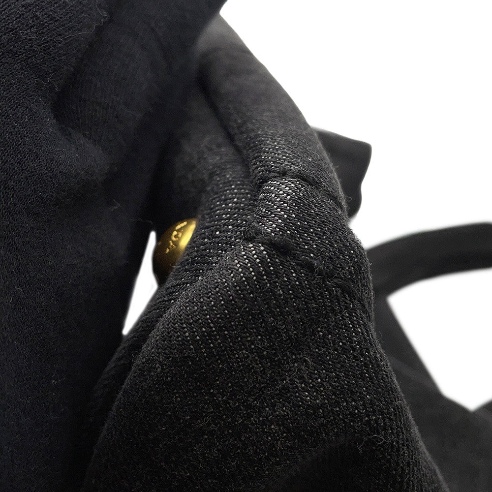 PRADA Canapa Tote Bag BlackB2642B Denim