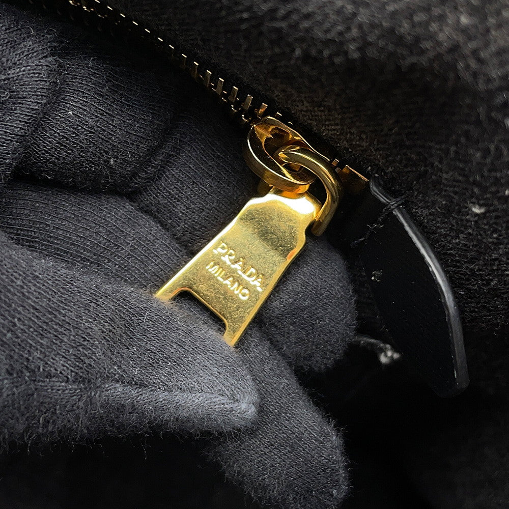 PRADA Canapa Tote Bag BlackB2642B Denim