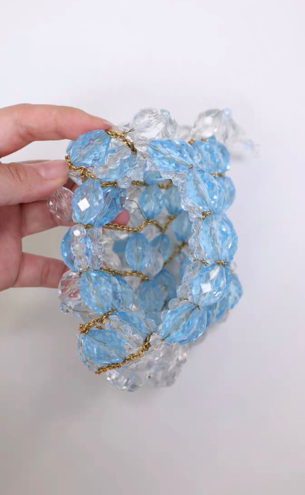 Chanel 1997 Runway  Rare Blue Clutch Minaudière Bag