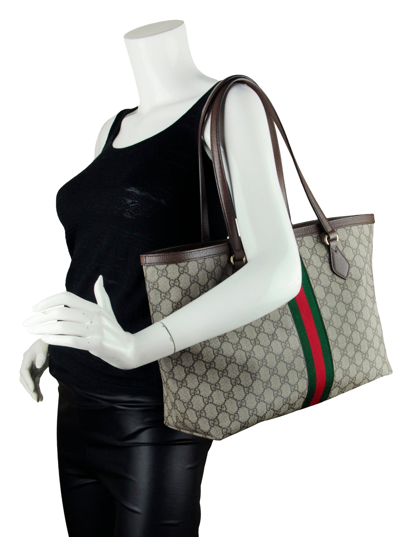 Gucci Monogram Supreme Ophidia GG Medium Tote