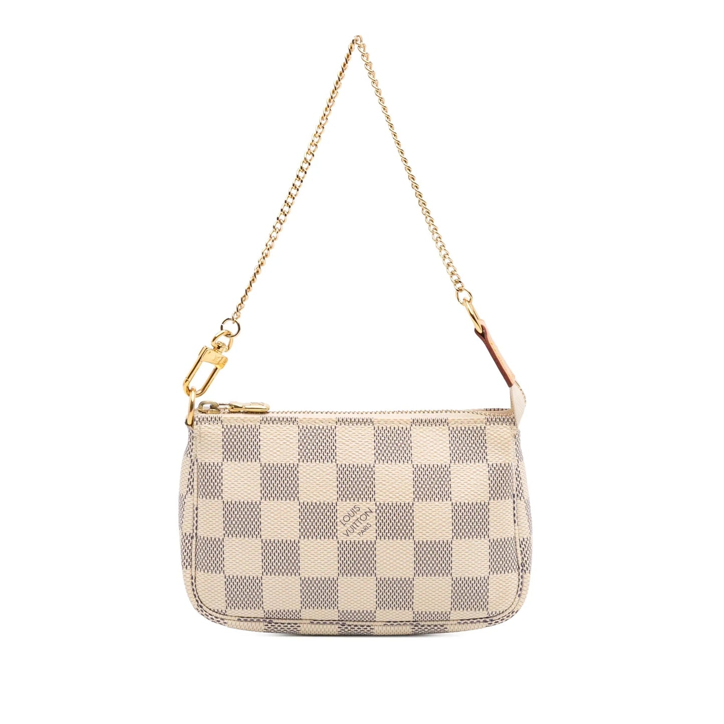 White Louis Vuitton Damier Azur Mini Pochette Accessoires Handbag