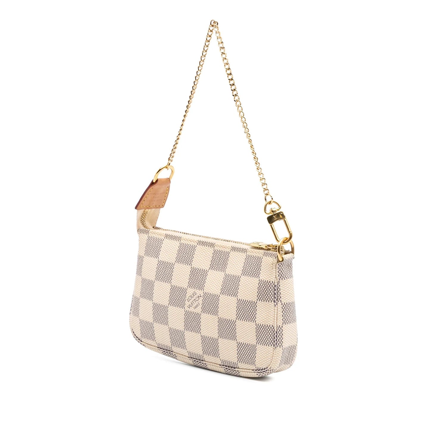 White Louis Vuitton Damier Azur Mini Pochette Accessoires Handbag