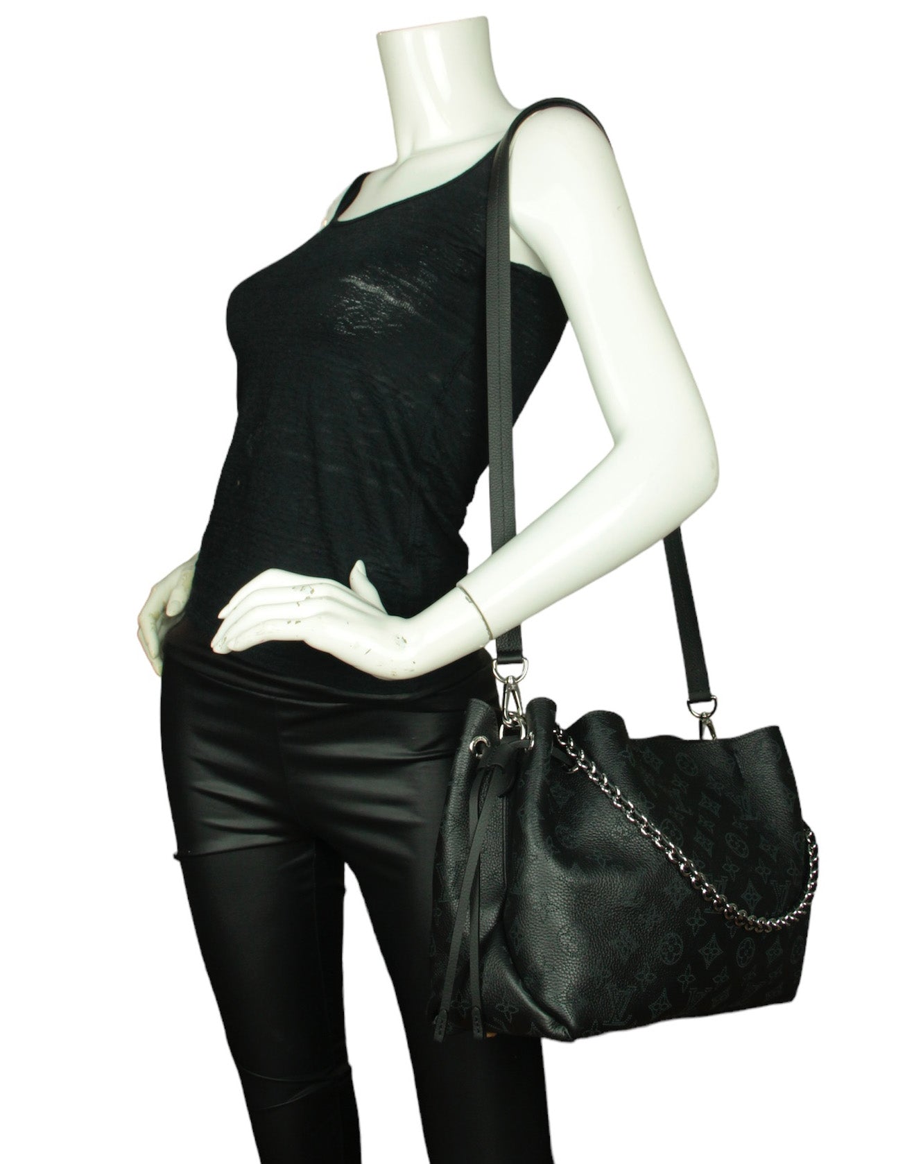Louis Vuitton Black Monogram Mahina Bella Tote Bag