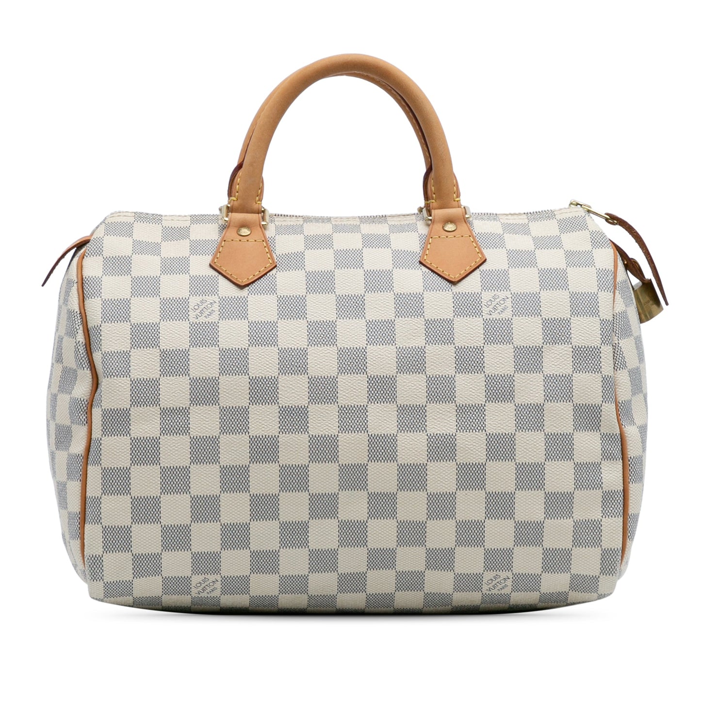 White Louis Vuitton Damier Azur Speedy 30 Boston Bag
