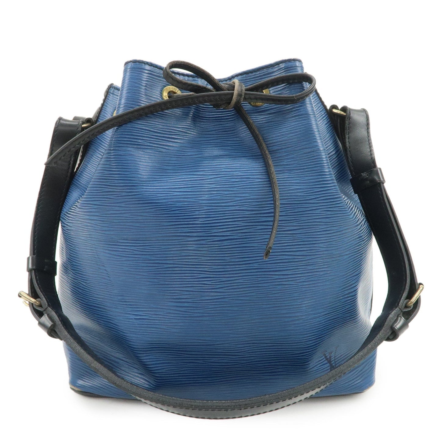 Louis Vuitton Epi Petit Noe Bi-color Shoulder Bag Noir Blue ?44152