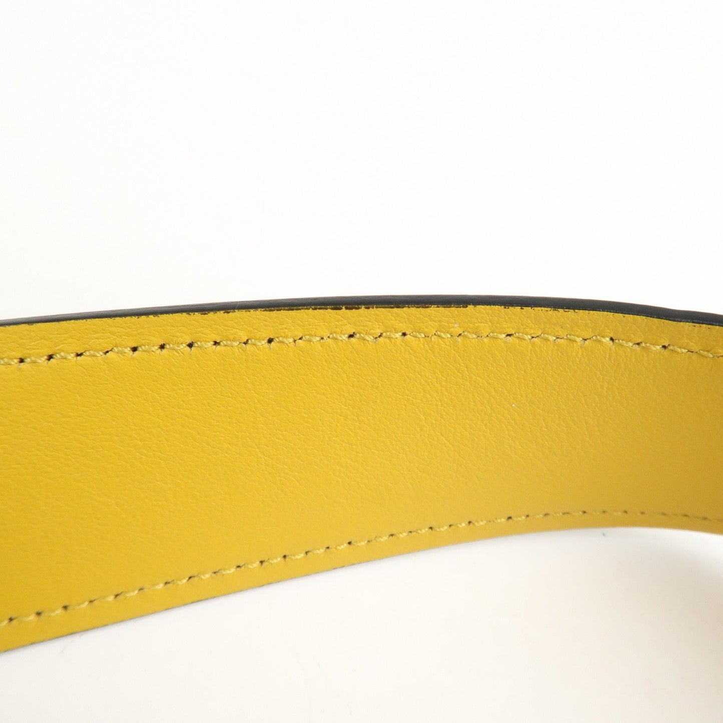 PRADA Leather Palmtree Pattern Shoulder Strap Black