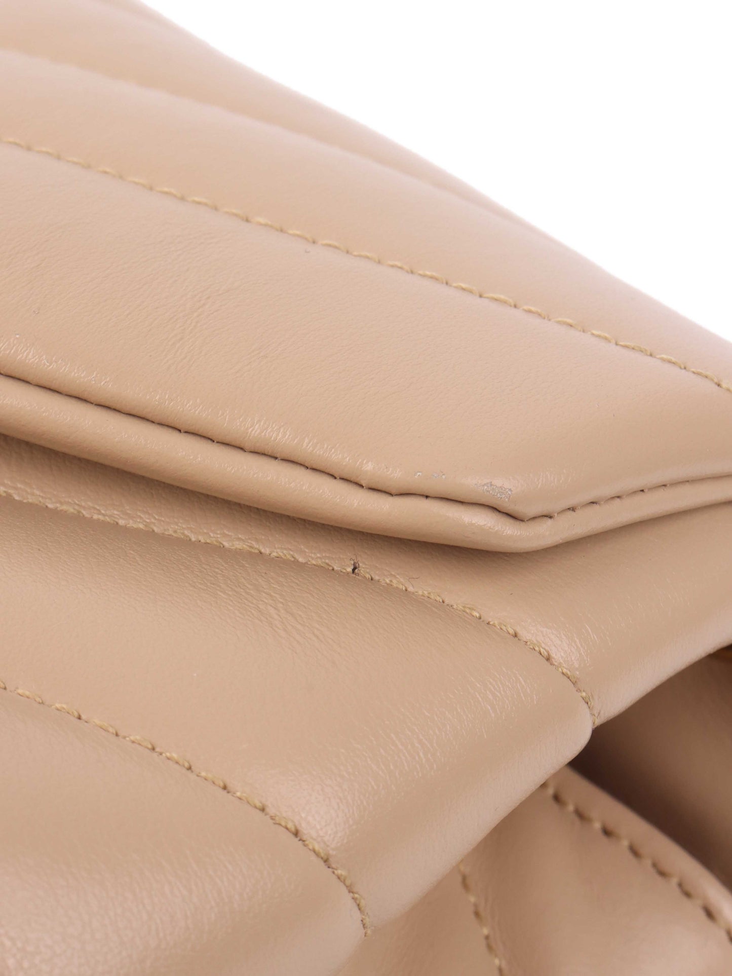 Saint Laurent Small Beige Loulou Bag.